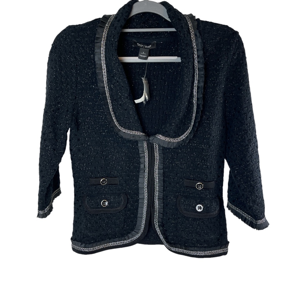 White House Black Market black cardigan sweater size large